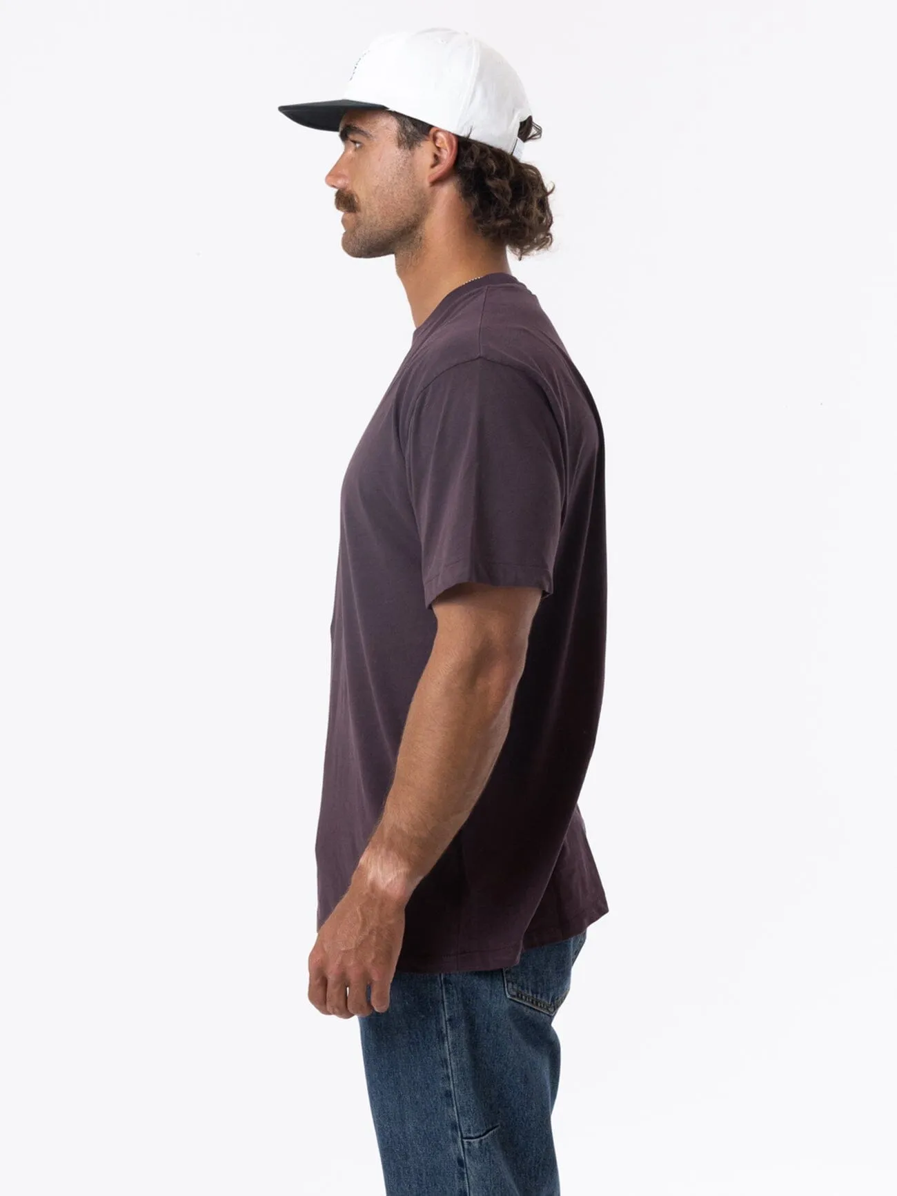 Minimal Thrills Merch Fit Tee - Deep Plum sold by Thrills product image thumbnail 3