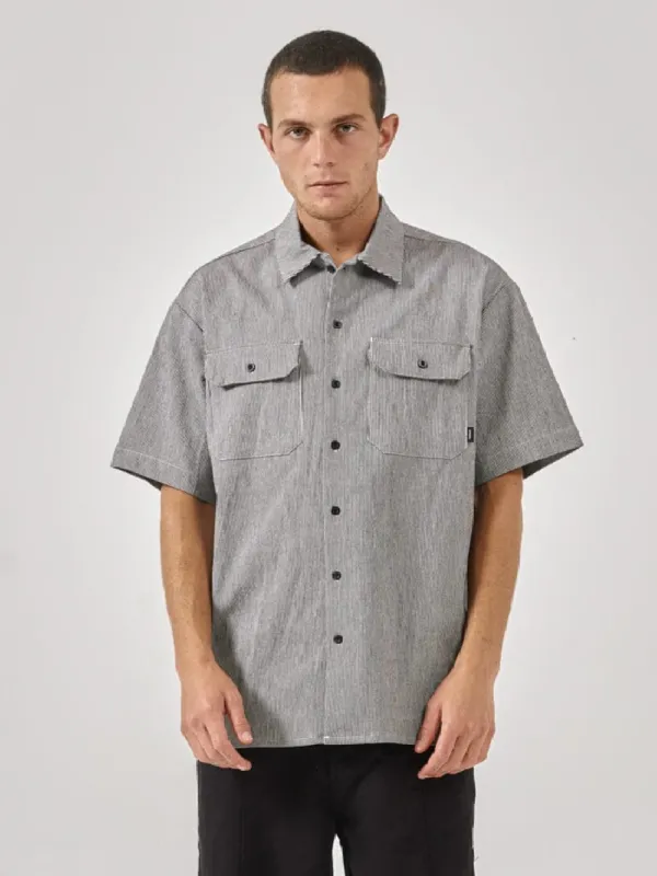Proper Occasion Short Sleeve Work Shirt - Black sold by Thrills