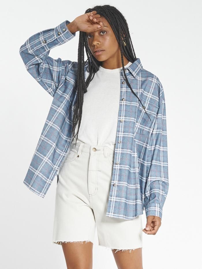 Genuine Flannel Shirt - Royal Blue sold by Thrills