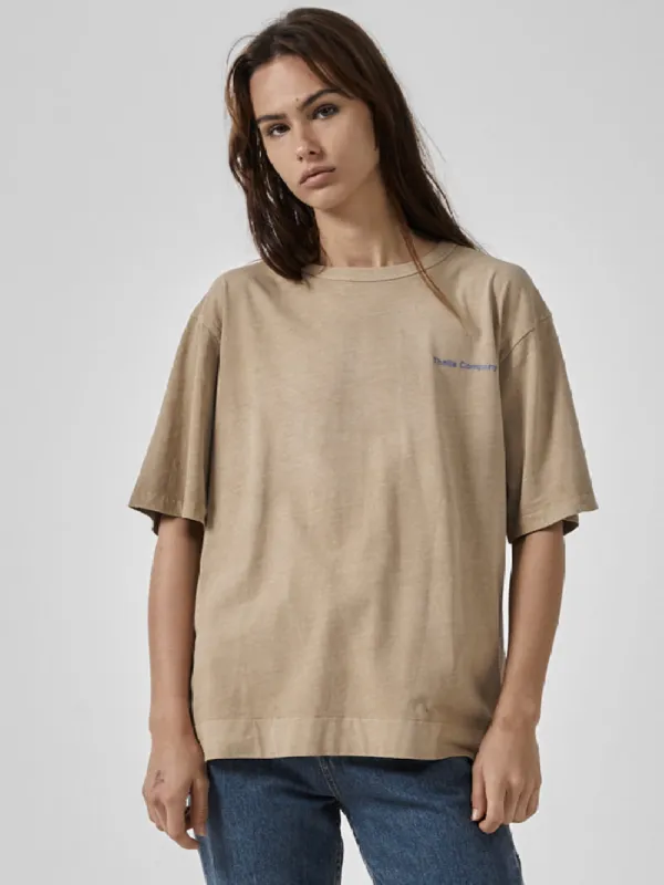 Normal Situations Box Fit Tee - Sand sold by Thrills