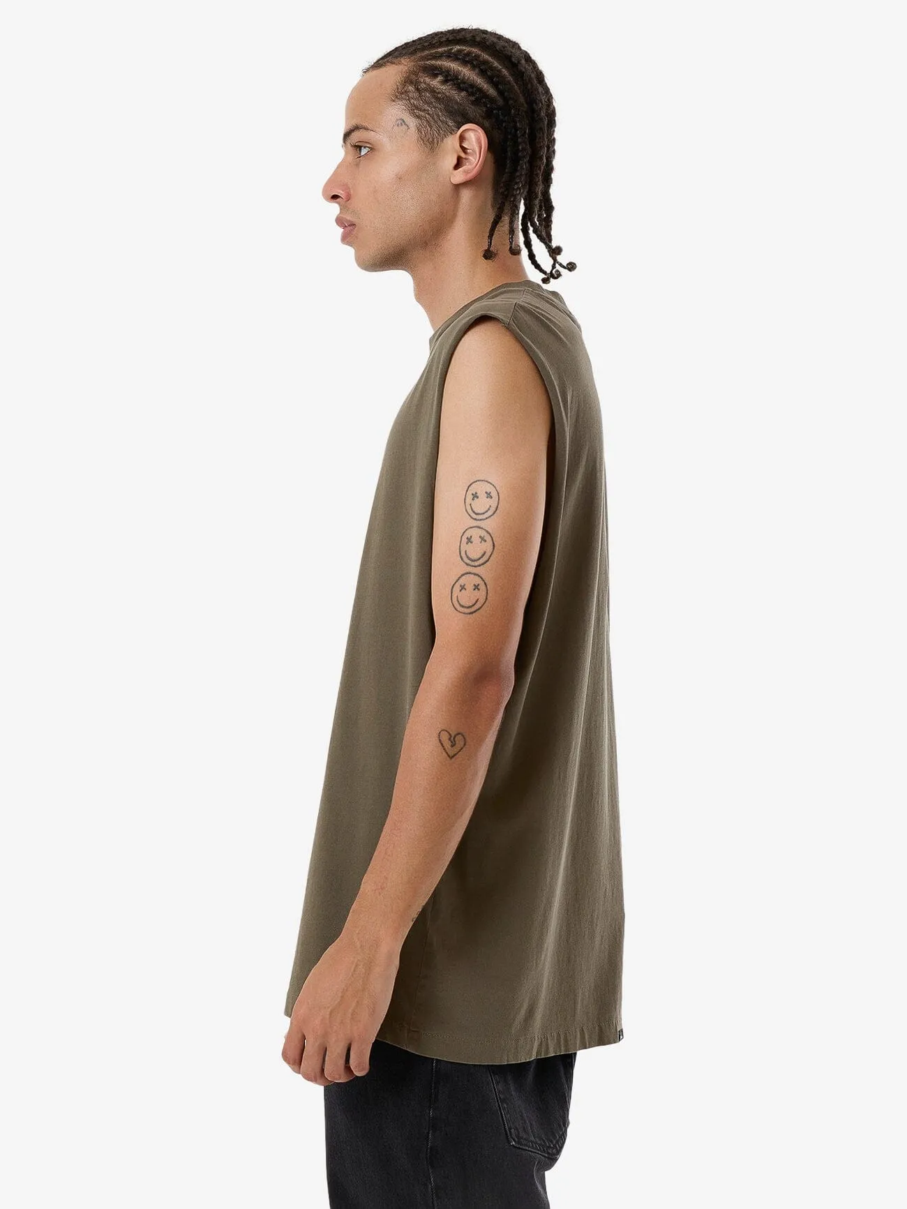 Minimal Thrills Merch Fit Muscle Tee - Tarmac sold by Thrills product image thumbnail 3