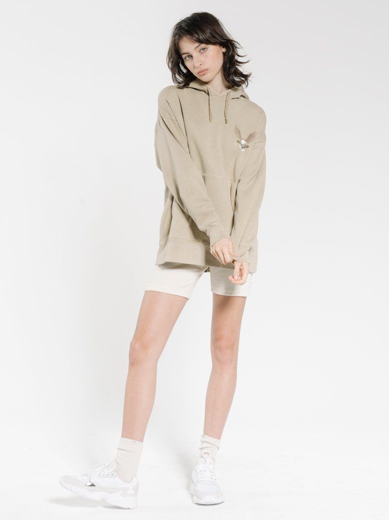 Troubled Paradise Slouch Hood - Washed Tan sold by Thrills
