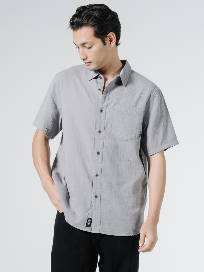 Dril Short Sleeve Shirt - Washed Grey sold by Thrills product image thumbnail 4