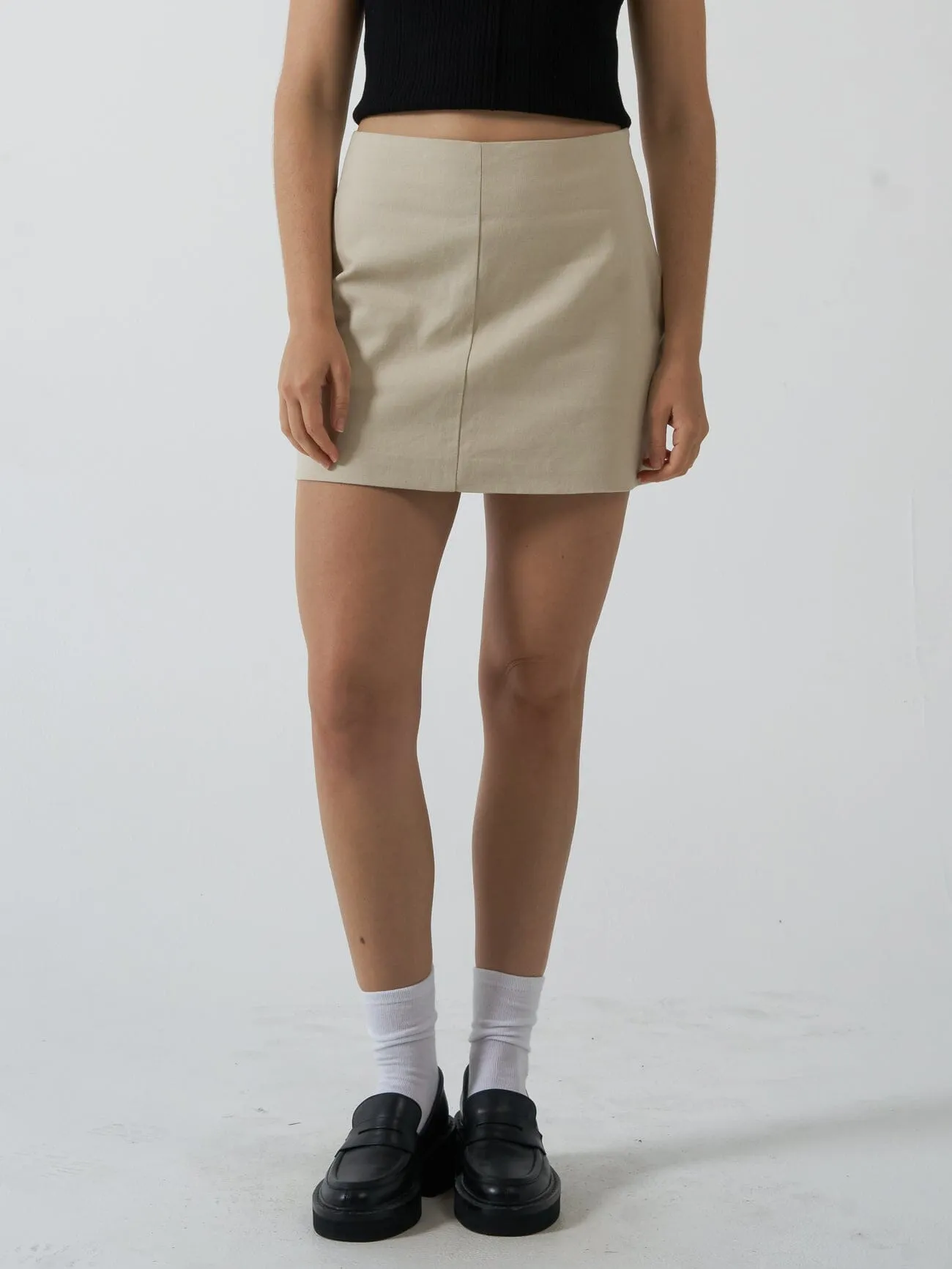 Clarity Mini Skirt - Fog sold by Thrills