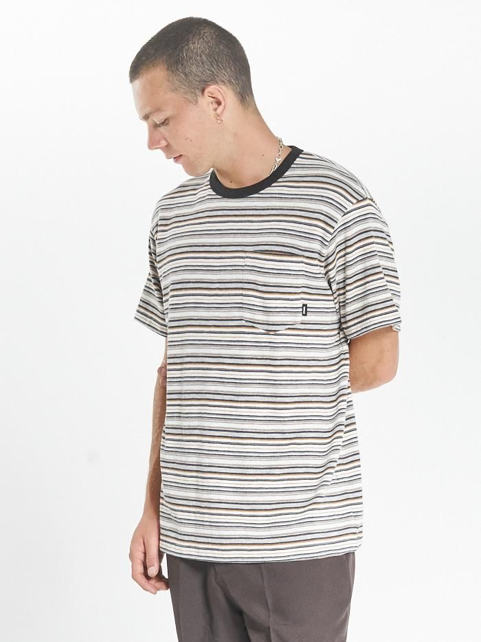 Indie Stripe Merch Fit Pocket Tee - Heritage White sold by Thrills product image thumbnail 3