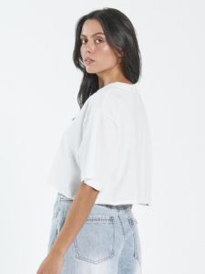 Full Strength Merch Super Crop Tee - Dirty White sold by Thrills