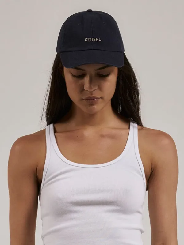 Minimal Thrills 6 Panel Cap - Station Navy sold by Thrills