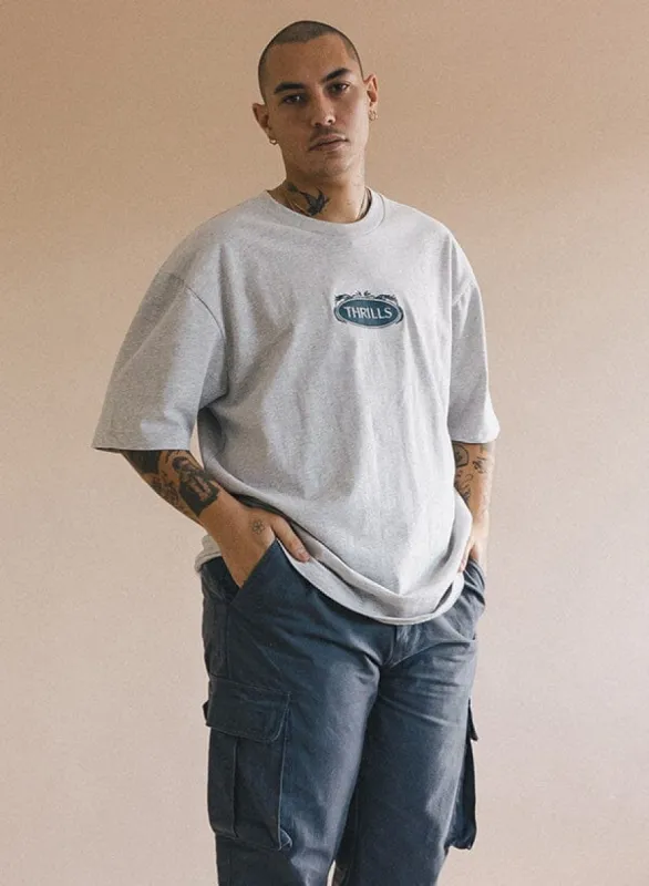 Coat Of Thrills Oversize Fit Tee - Snow Marle sold by Thrills