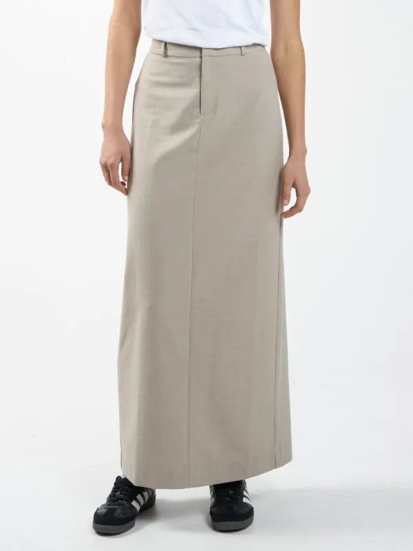 Column Suiting Skirt - Stone sold by Thrills