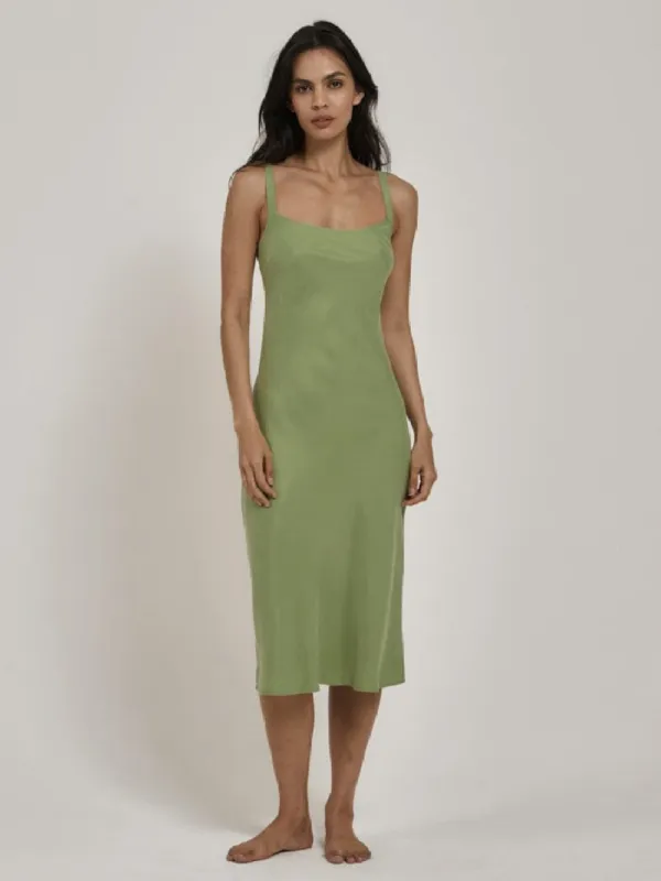 Sasha Slip Dress - Kiwi Green sold by Thrills