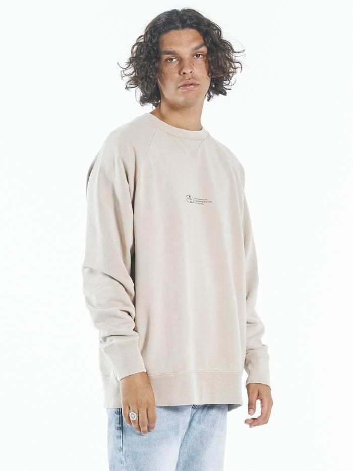 Company Alignment Oversize Raglan Crew - Aged Tan sold by Thrills