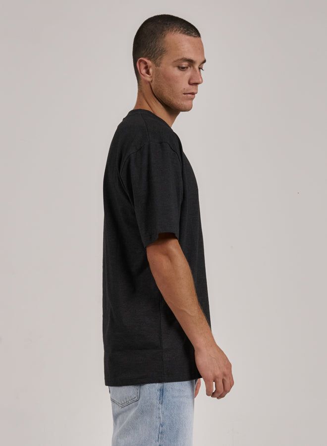 Acid Test Stripe Pocket Oversize Fit Tee - Black sold by Thrills product image thumbnail 4