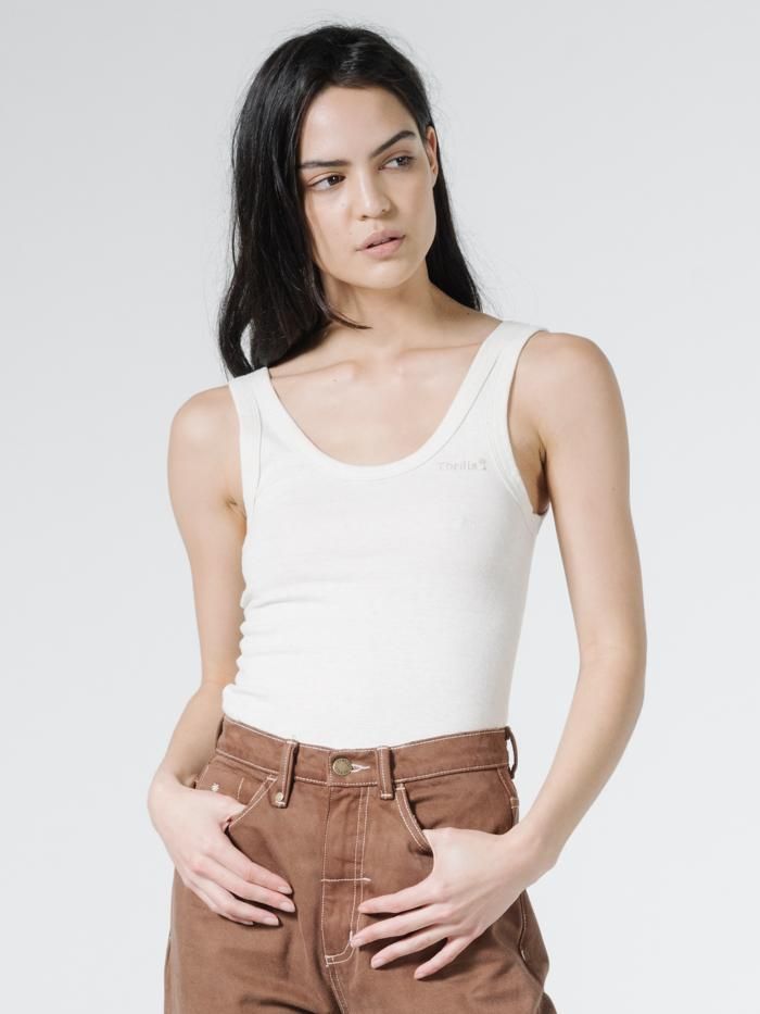 Thrills Unseen Retro Tank - Unbleached sold by Thrills