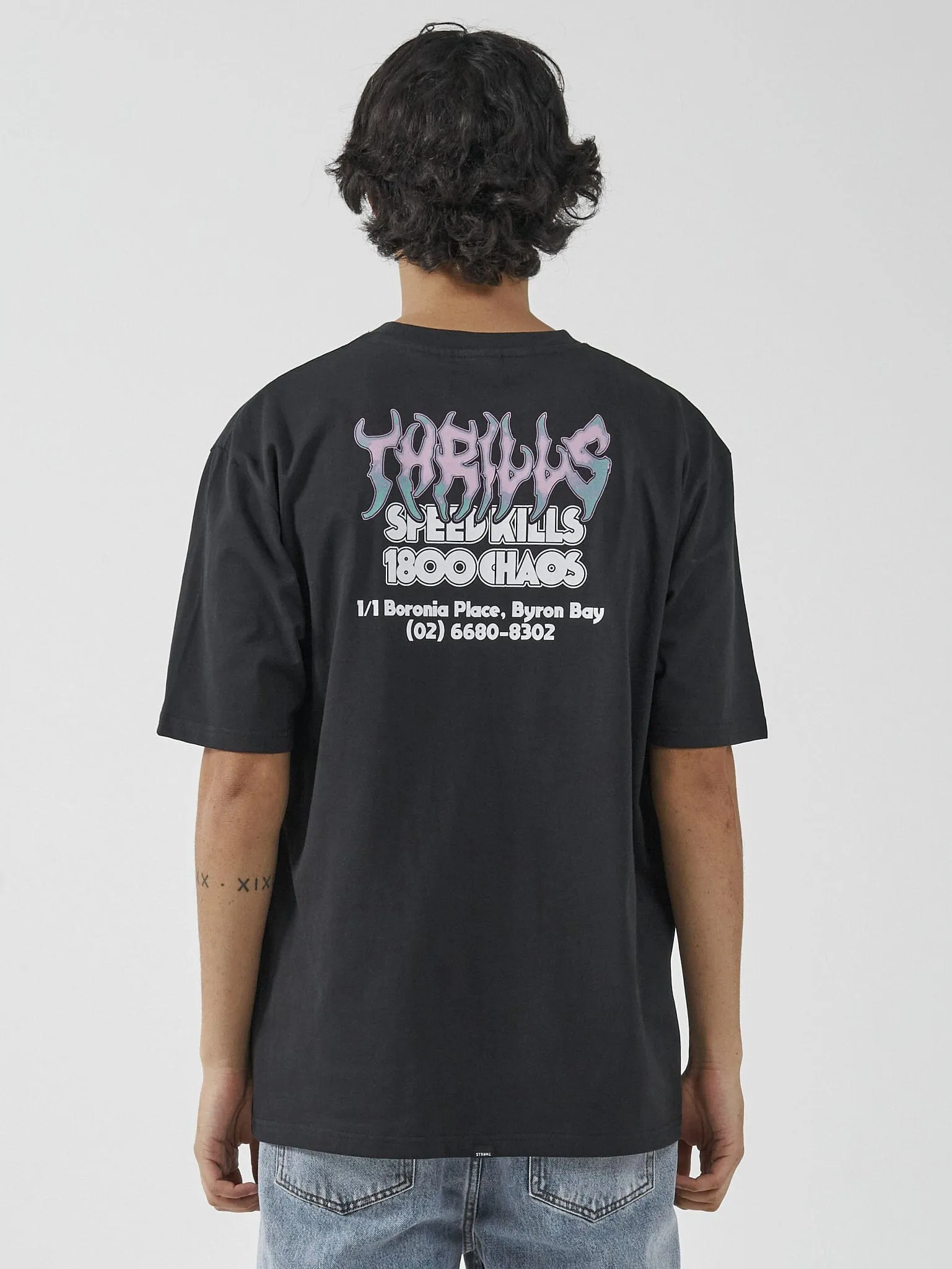 Speed Killer Oversize Fit Tee - Washed Black sold by Thrills product image thumbnail 2