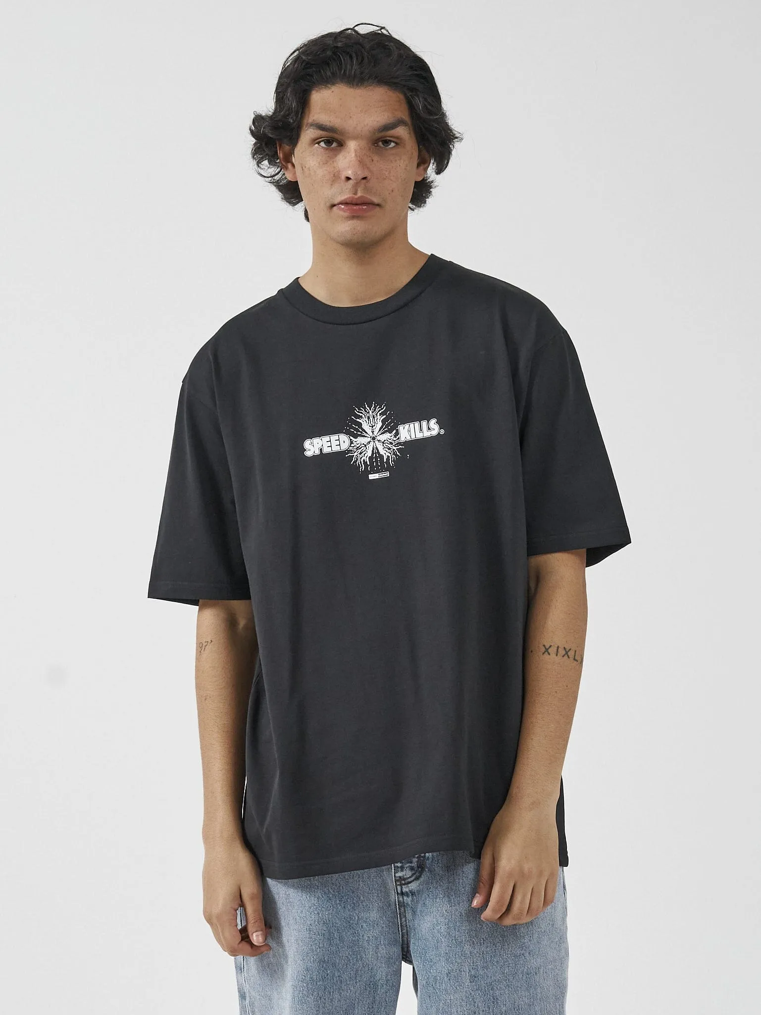 Speed Killer Oversize Fit Tee - Washed Black sold by Thrills product image thumbnail 4