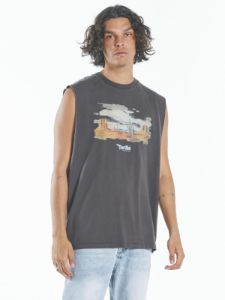 Monumental Thrills Merch Fit Muscle Tee - Vintage Black sold by Thrills