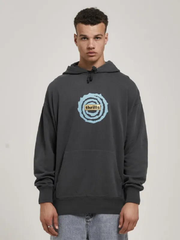Mind Swirl Slouch Pull On Hood - Dark Charcoal sold by Thrills