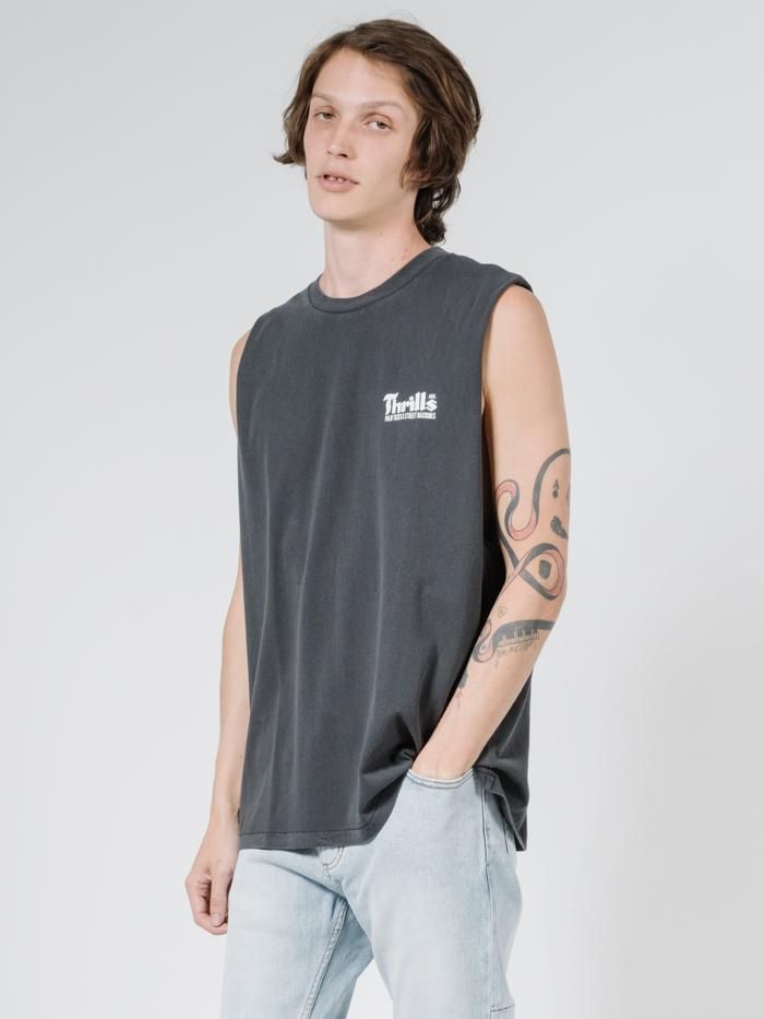 Wellness Merch Fit Muscle Tee - Vintage Black sold by Thrills