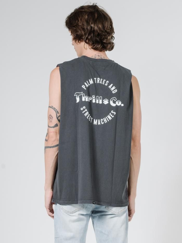 Wellness Merch Fit Muscle Tee - Vintage Black sold by Thrills product image thumbnail 2