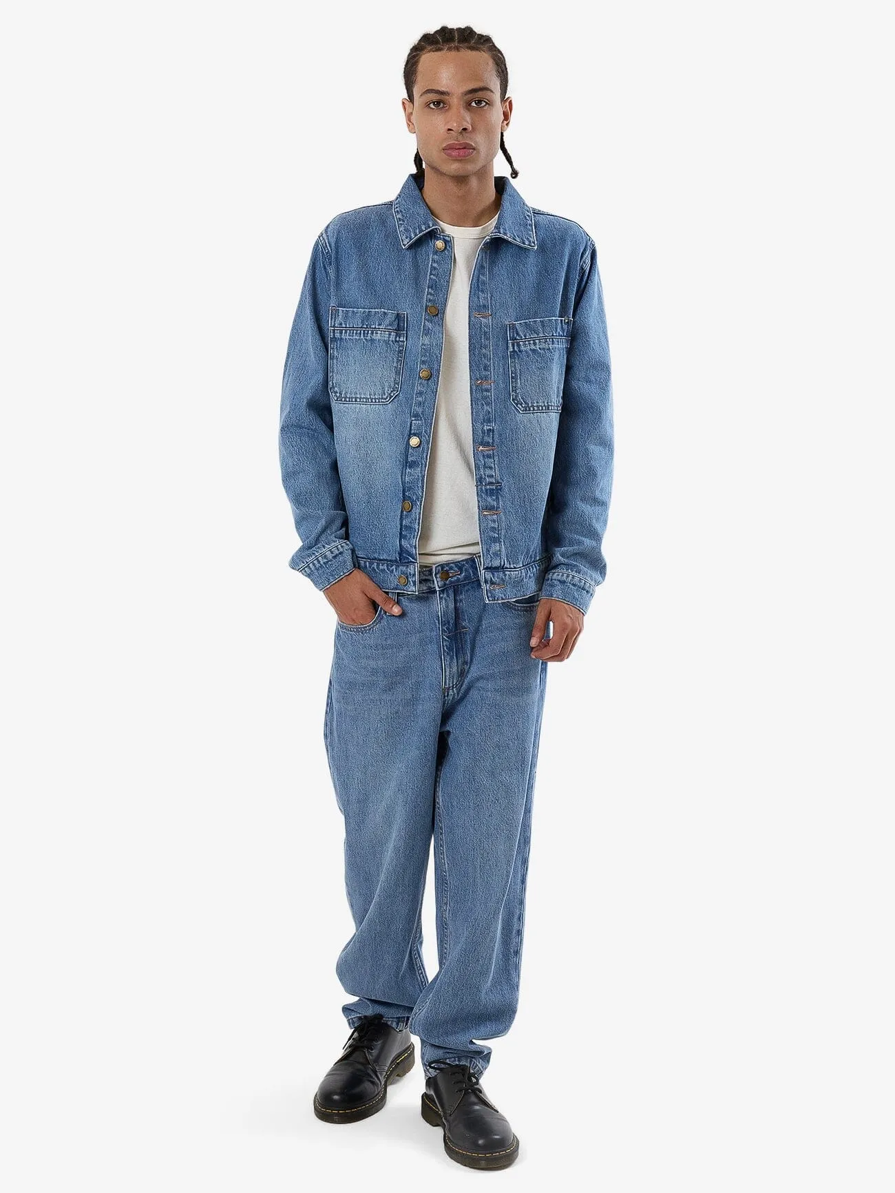 Canyon Oversized Denim Jacket - Dark Dust Blue sold by Thrills product image thumbnail 5
