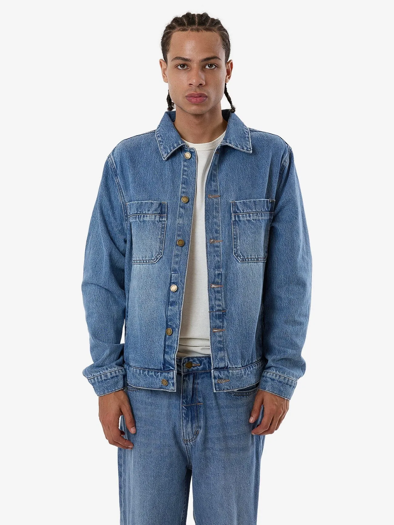 Canyon Oversized Denim Jacket - Dark Dust Blue sold by Thrills