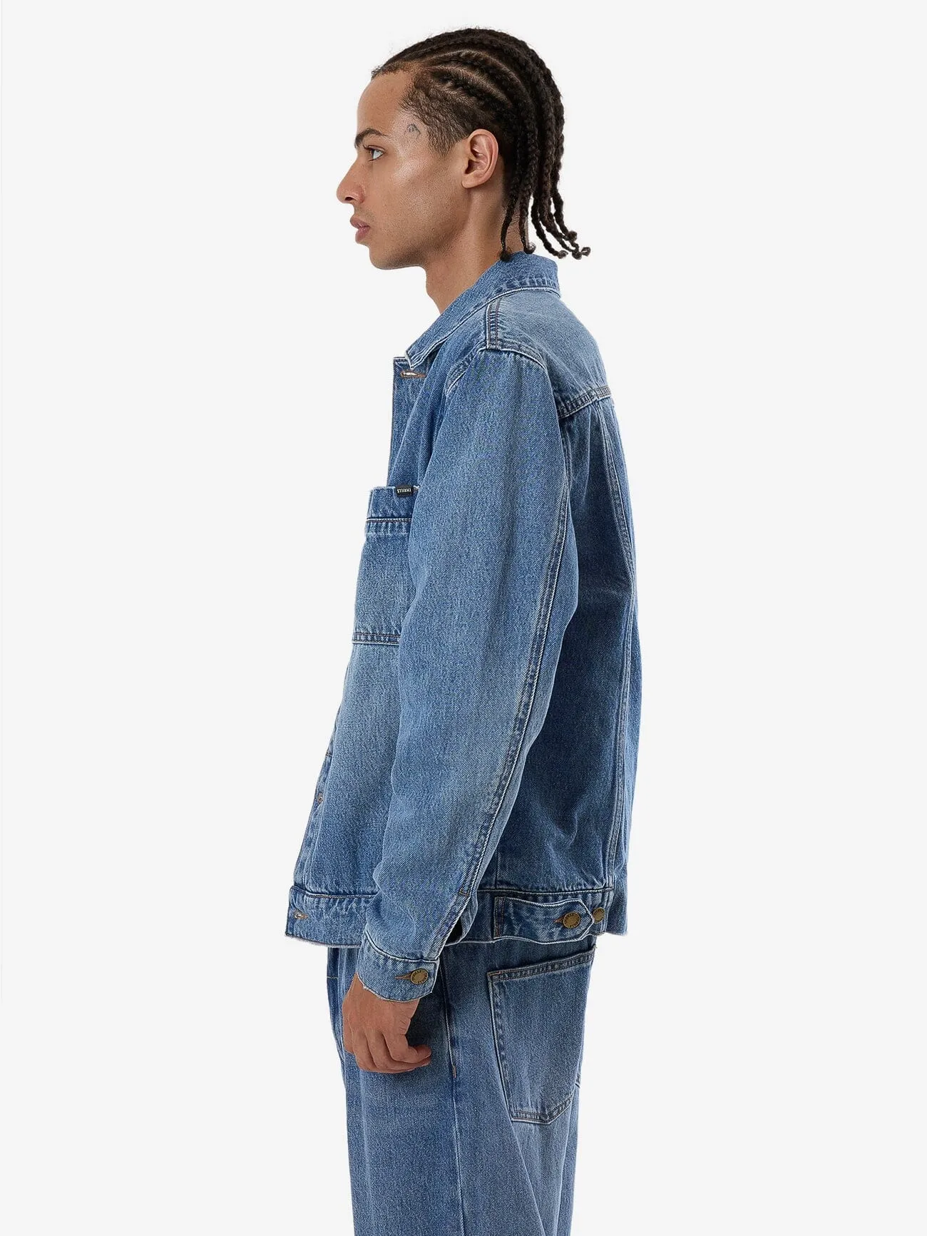 Canyon Oversized Denim Jacket - Dark Dust Blue sold by Thrills product image thumbnail 3