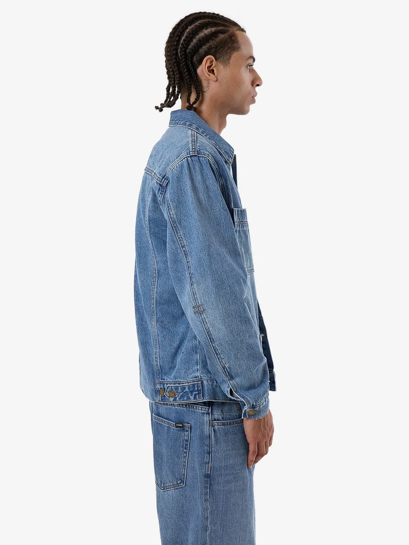 Canyon Oversized Denim Jacket - Dark Dust Blue sold by Thrills product image thumbnail 4