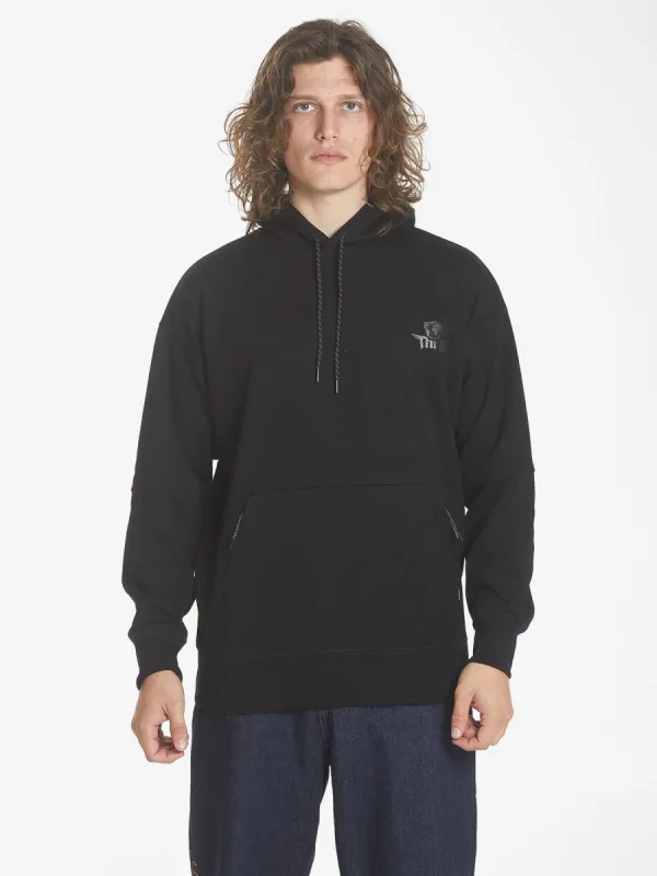 Underground Slouch Pull On Hood - Black sold by Thrills
