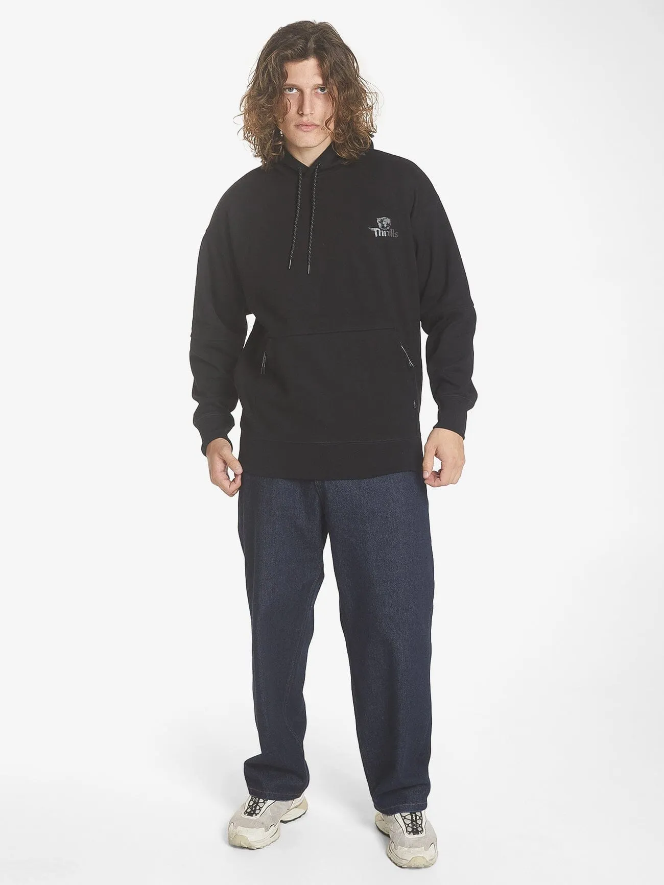 Underground Slouch Pull On Hood - Black sold by Thrills product image thumbnail 5