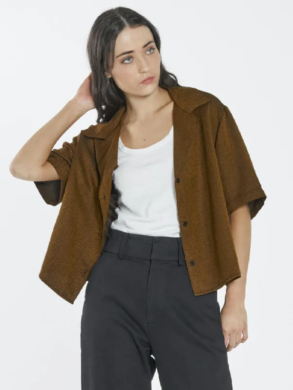 Restraint Bowling Shirt  - Gold made by Thrills