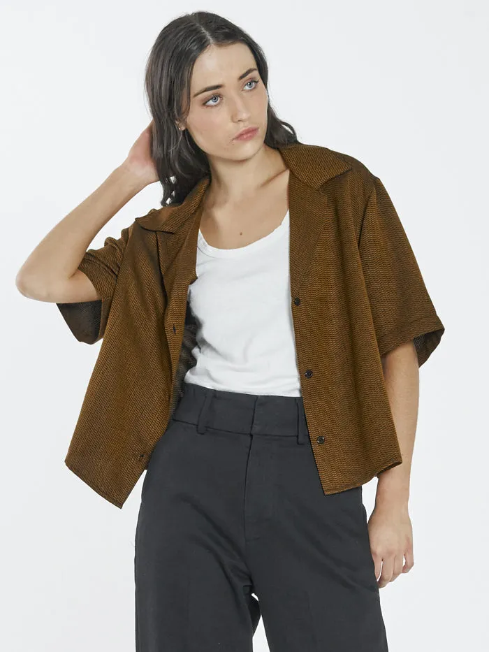 Restraint Bowling Shirt - Gold sold by Thrills