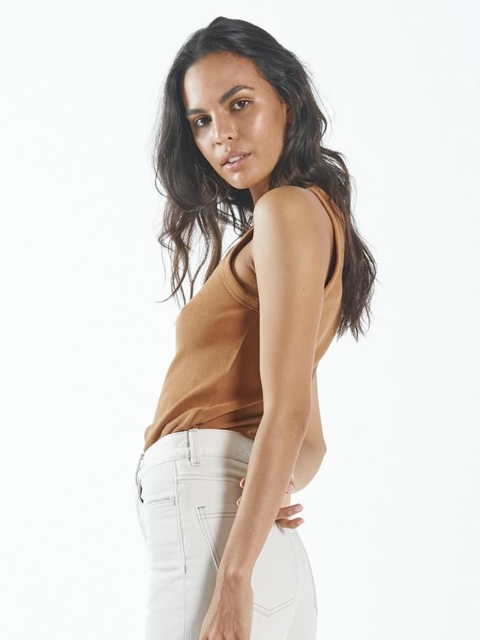 Minimal Thrills Racer Front Tank - Spice Brown sold by Thrills product image thumbnail 3