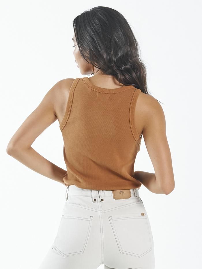 Minimal Thrills Racer Front Tank - Spice Brown sold by Thrills product image thumbnail 2