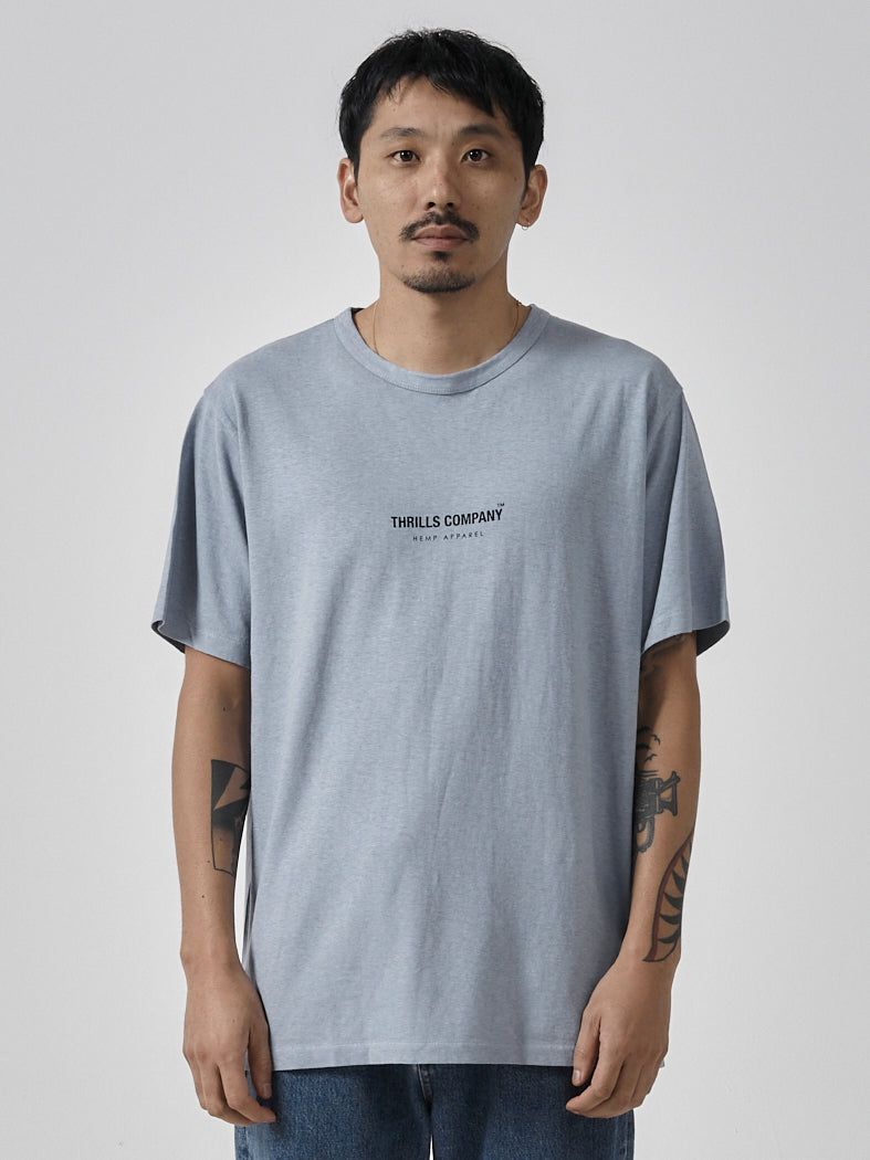 Hemp Thrills Company Merch Fit Tee - Steel Blue sold by Thrills