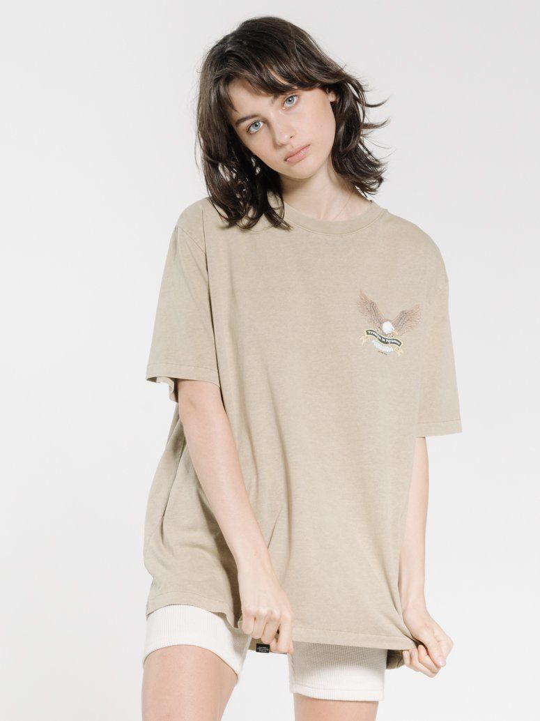 Troubled Paradise Merch Fit Tee - Washed Tan sold by Thrills