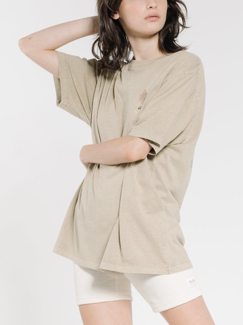 Troubled Paradise Merch Fit Tee - Washed Tan sold by Thrills product image thumbnail 3