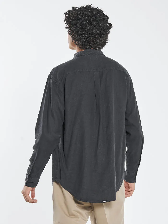 Hemp Minimal Thrills Oversized Long Sleeve Shirt - Black sold by Thrills product image thumbnail 4