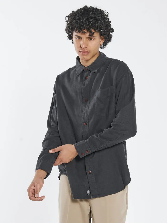 Hemp Minimal Thrills Oversized Long Sleeve Shirt - Black sold by Thrills product image thumbnail 3