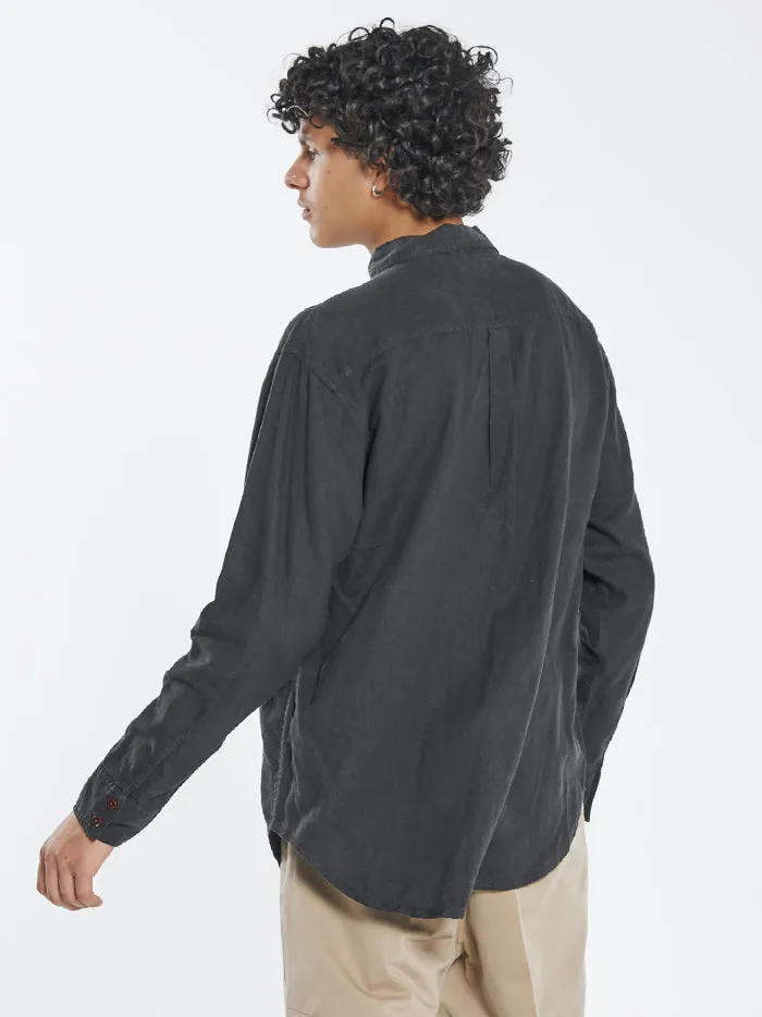Hemp Minimal Thrills Oversized Long Sleeve Shirt - Black sold by Thrills product image thumbnail 2