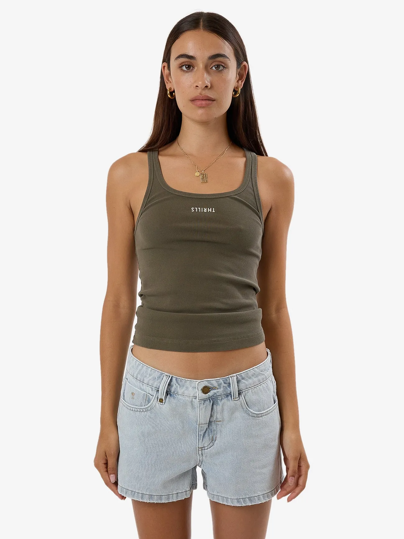 Minimal Thrills Scoop Tank - Tarmac sold by Thrills