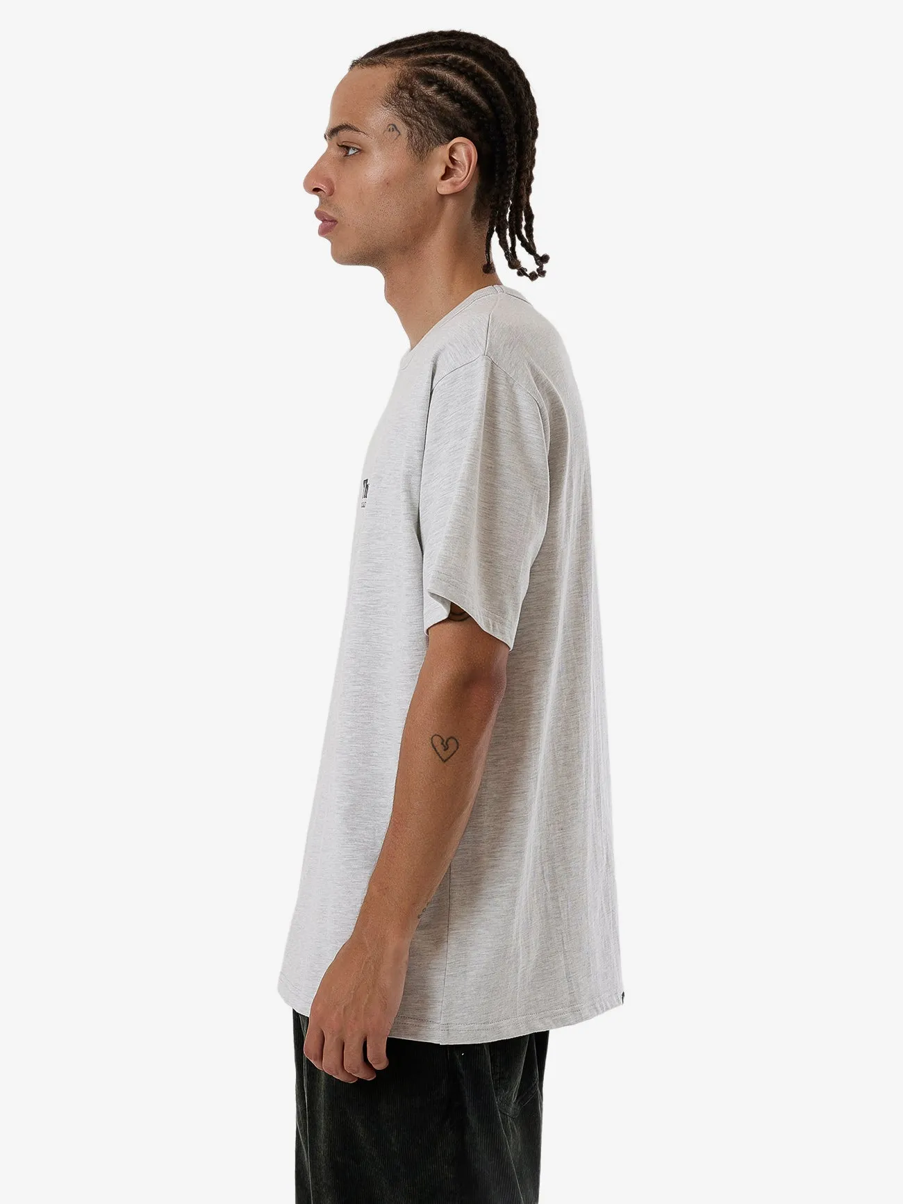 Thrills Workwear Embro Merch Fit Tee - White Marle sold by Thrills product image thumbnail 3