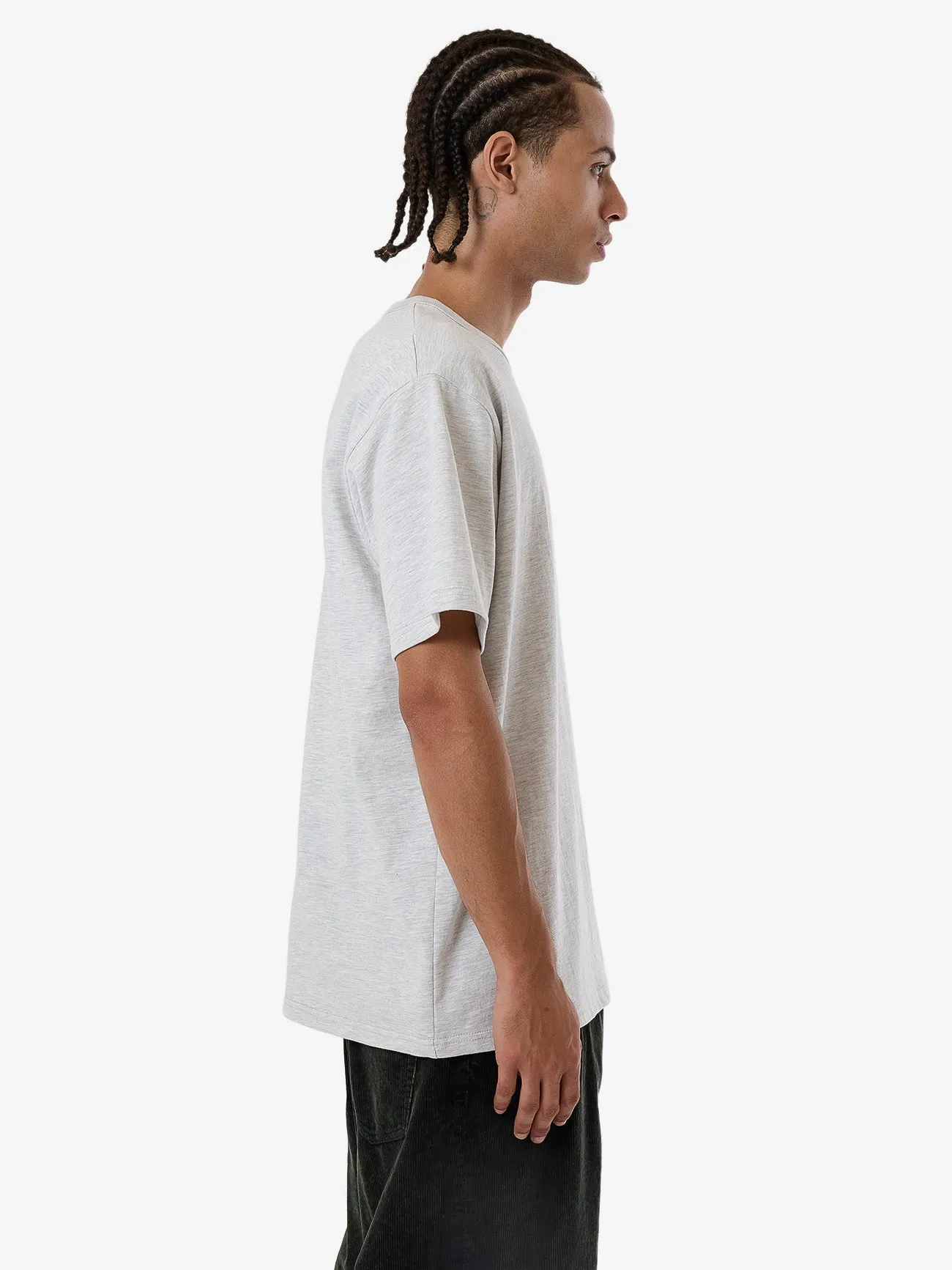 Thrills Workwear Embro Merch Fit Tee - White Marle sold by Thrills product image thumbnail 4