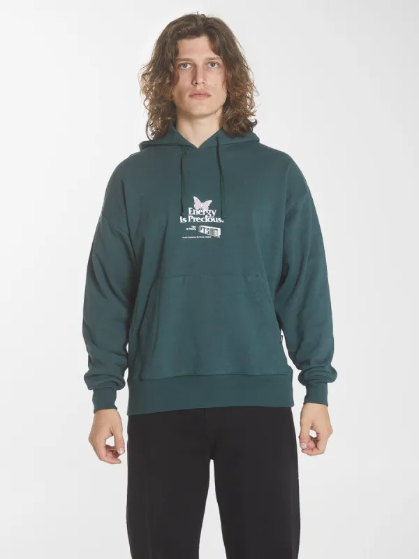 Energy is Precious Slouch Pull on Hood - Dark Jade sold by Thrills