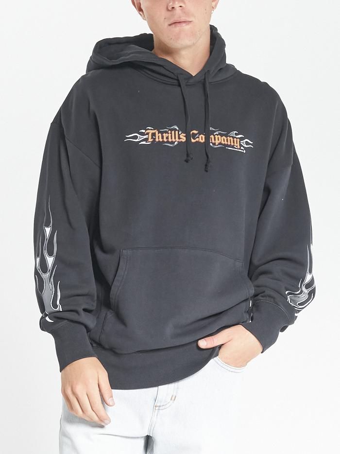 Strange Days Slouch Pull On Hood - Washed Black sold by Thrills product image thumbnail 4
