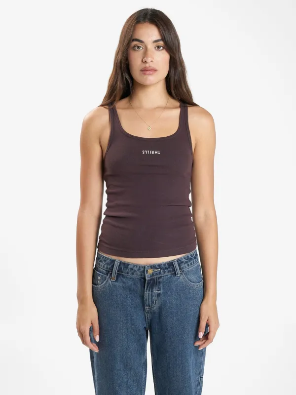 Minimal Thrills Scoop Tank - Deep Plum sold by Thrills