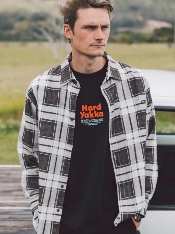 Hard Yakka X Thrills Flannel Sleeve Shirt - Postal Brown sold by Thrills