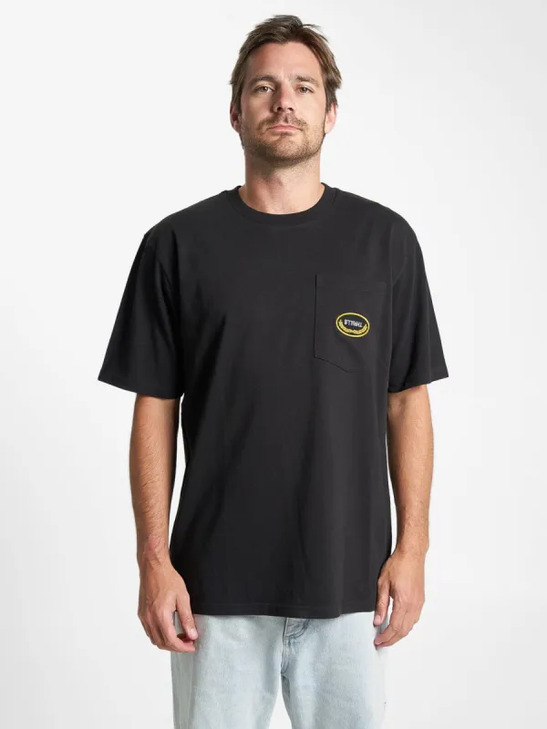 Thrills Victory Oversize Pocket Tee - Black sold by Thrills