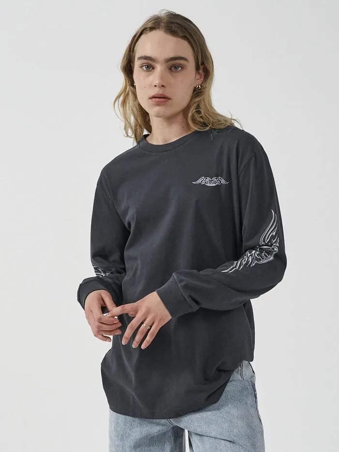 Wings Of Glory LS Merch Tee - Twilight Black sold by Thrills