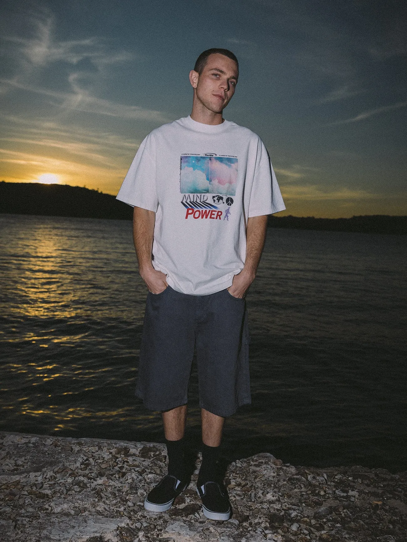 Method Box Fit Oversize Tee - Dirty White sold by Thrills