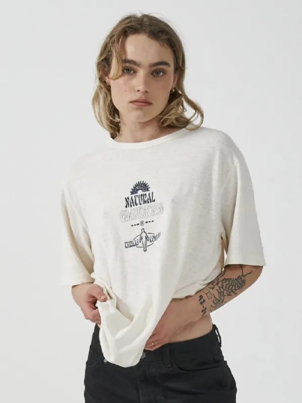 Natural Gravitation Hemp Box Tee - Heritage White sold by Thrills
